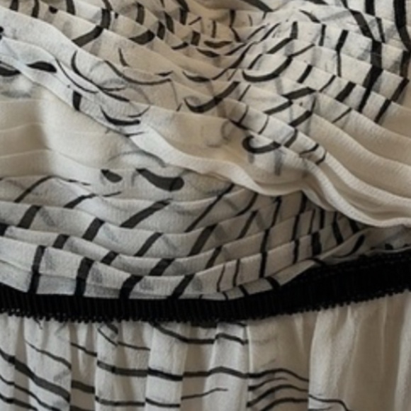 Marchese Silk Taffeta Strapless Black + White Dress - Picture 8 of 12